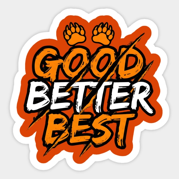 Good Better Best Paw Prints Cheerleader Spirit Animal Lovers Sticker by ArtistTee ⭐⭐⭐⭐⭐